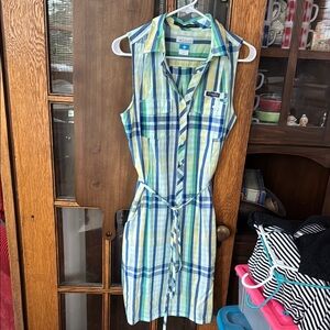 Columbia Checkered Dress - Blue and Green